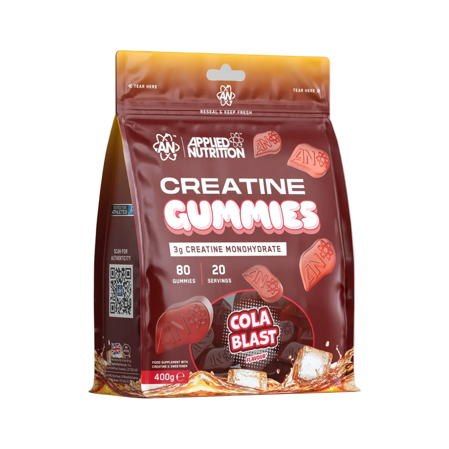 Creatina Jeleuri, Applied Nutrition, Pure Creatine Gummies, 400g ( 20 Portii )