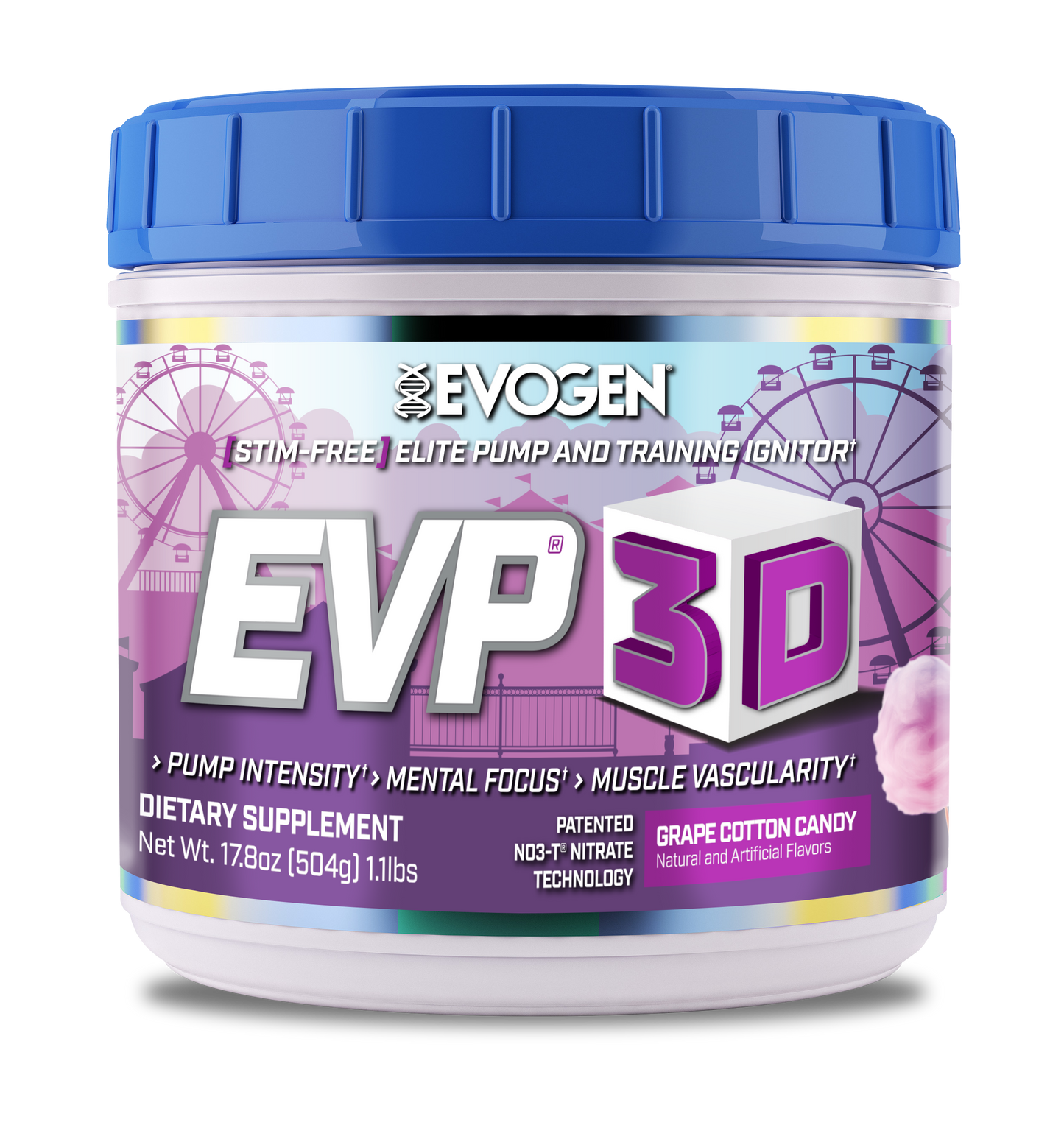 Pre-Workout fara Cafeina, Evogen, EVP 3D, 20 / 40 Serviri