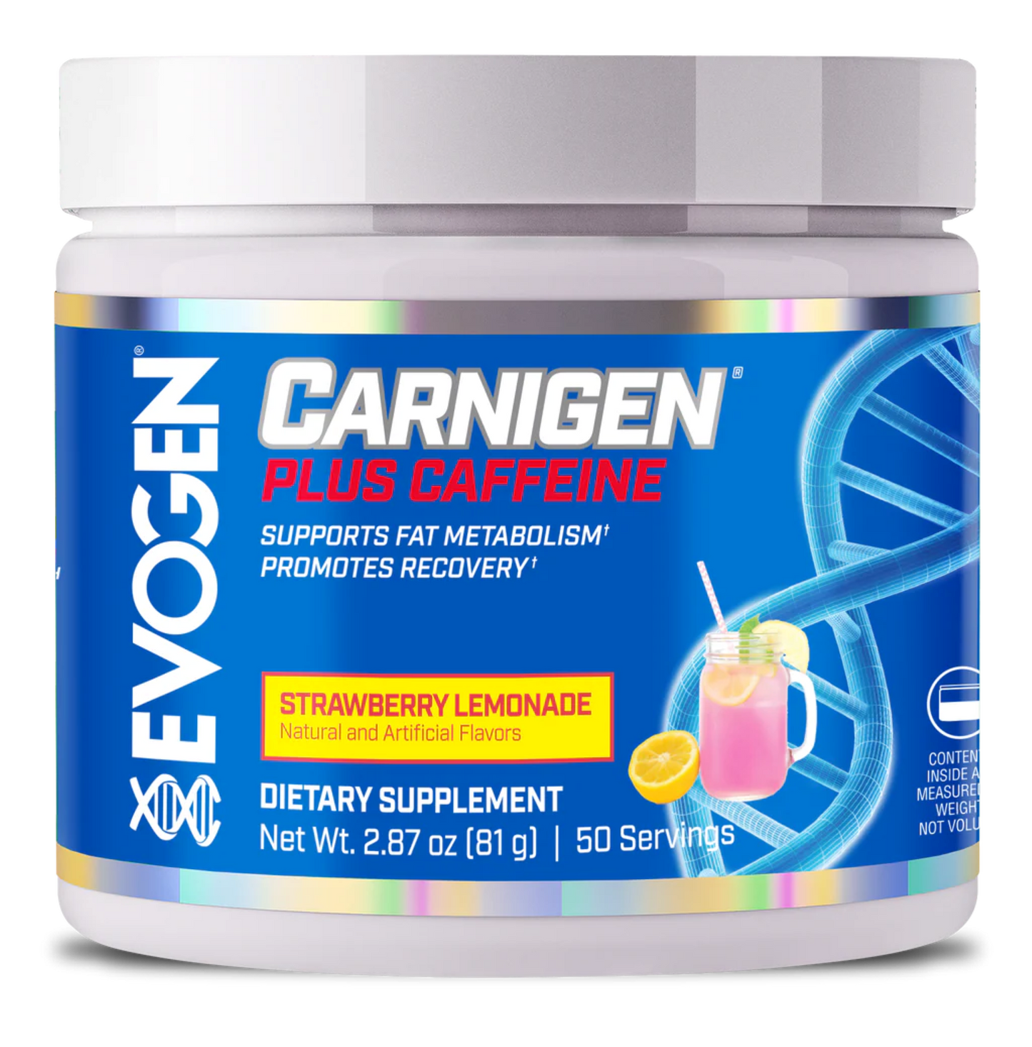 Carnitina plus Cafeina, Evogen, Carnigen Plus Caffeine, 50 Serviri