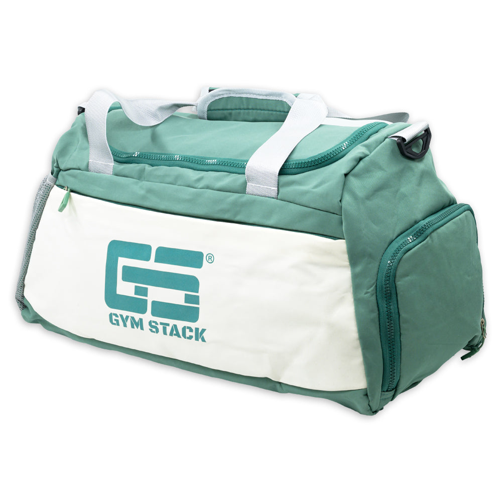 Geanta Fitness, Gym Stack, Sport Bag, Green / White