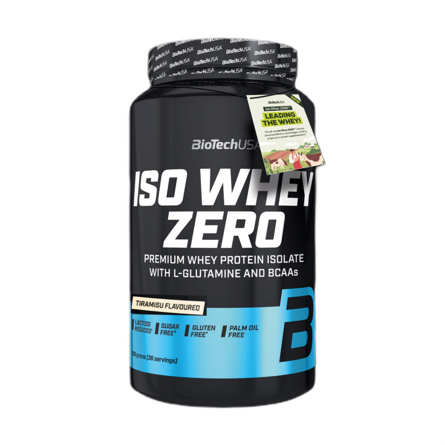 Proteina din Zer Izolata Continut Scazut de Lactoza, BioTechUSA, Iso Whey Zero Lactose Reduced, 908g