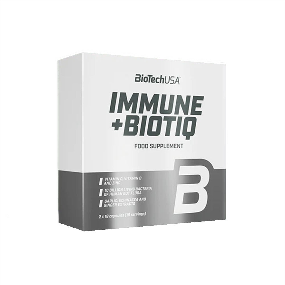 Complex Vitamine + Prebiotice, BioTechUSA, Immune + Biotiq, 2 x, 18 Capsule