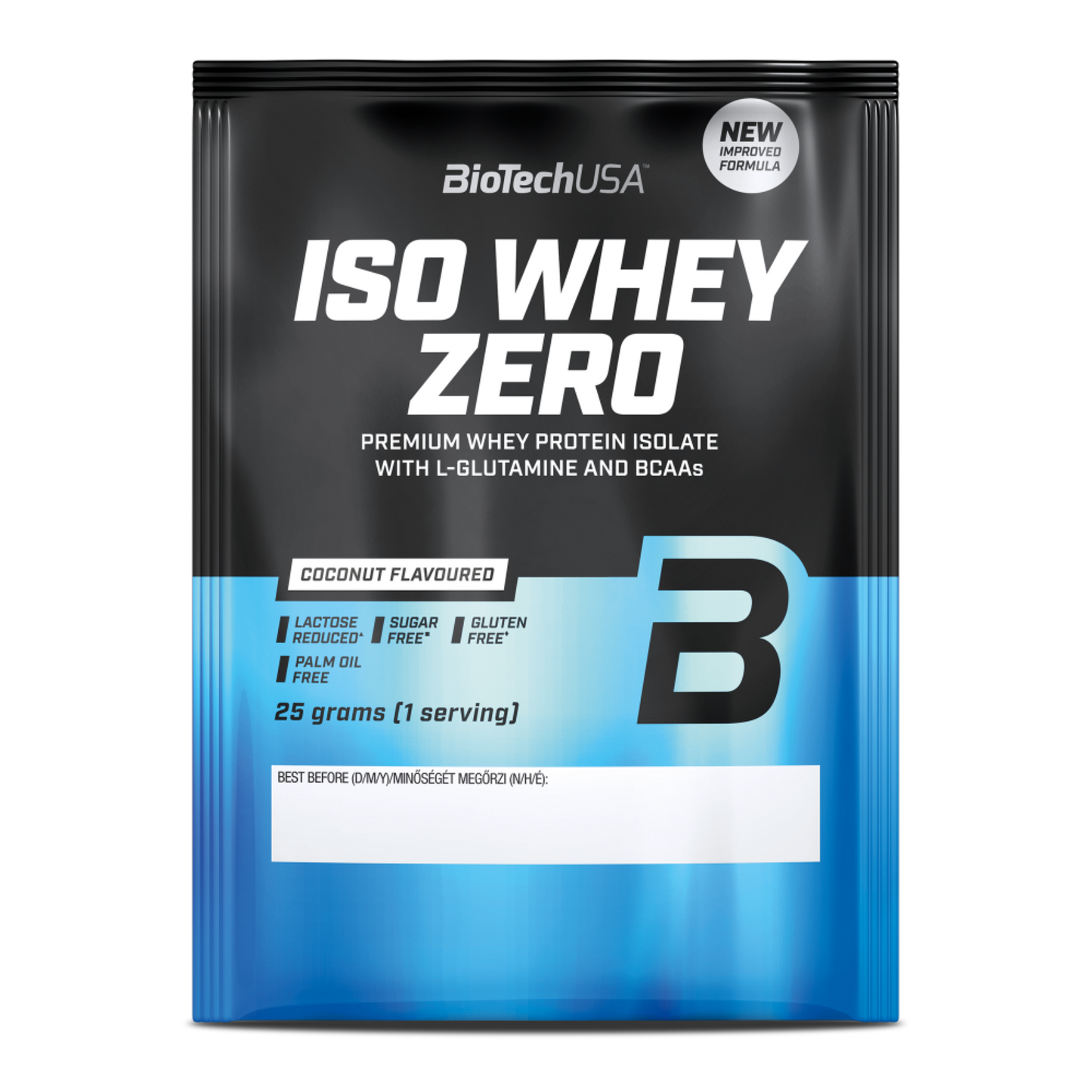 Proteina din Zer Izolat, Continut Scazut de Lactoza, BioTechUSA, Iso Whey Zero, Lactose Reduced, 25g
