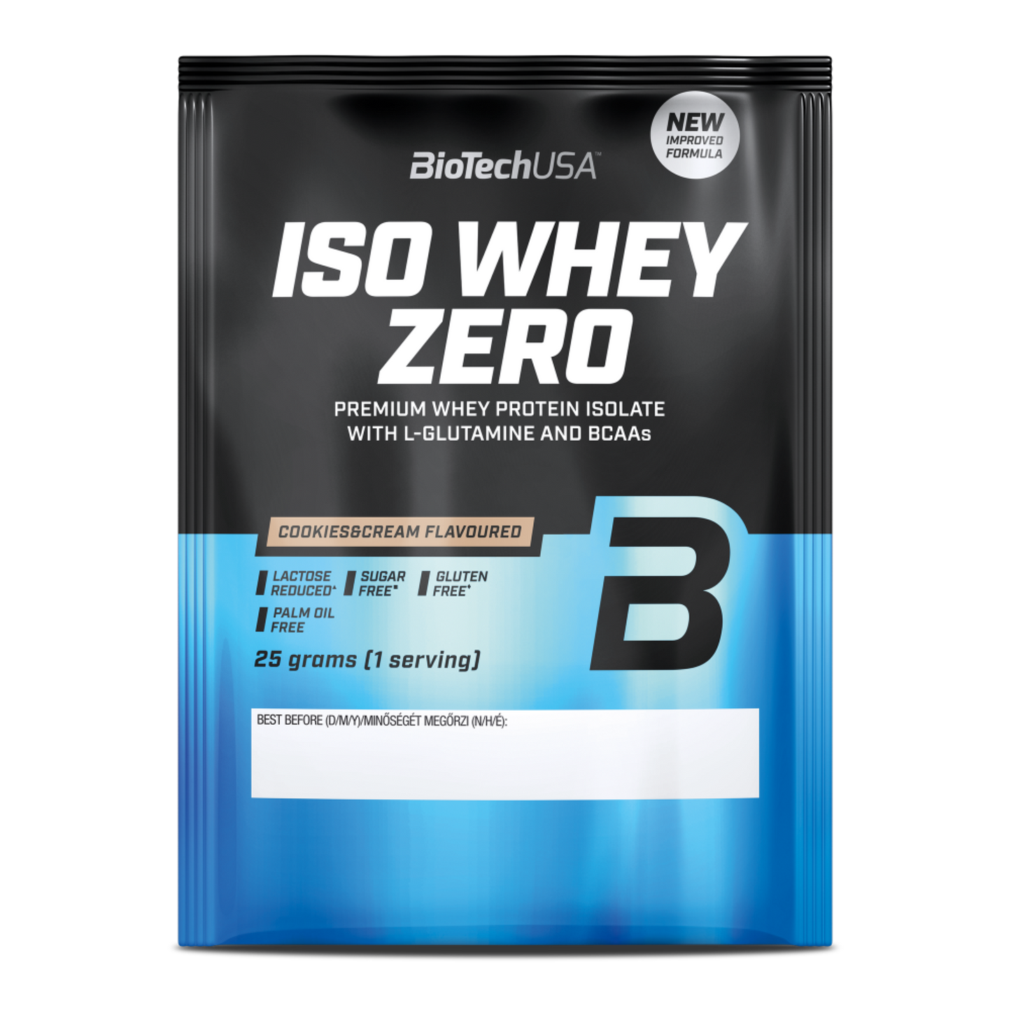 Proteina din Zer Izolat, Continut Scazut de Lactoza, BioTechUSA, Iso Whey Zero, Lactose Reduced, 25g