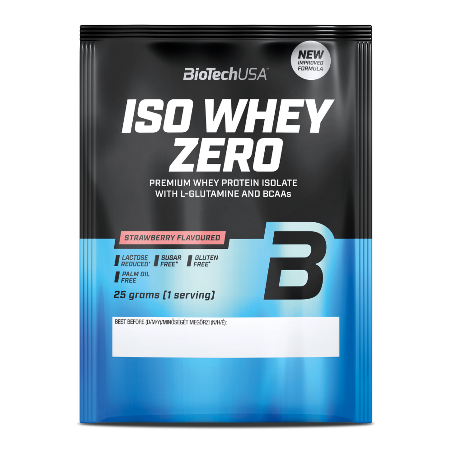 Proteina din Zer Izolat, Continut Scazut de Lactoza, BioTechUSA, Iso Whey Zero, Lactose Reduced, 25g