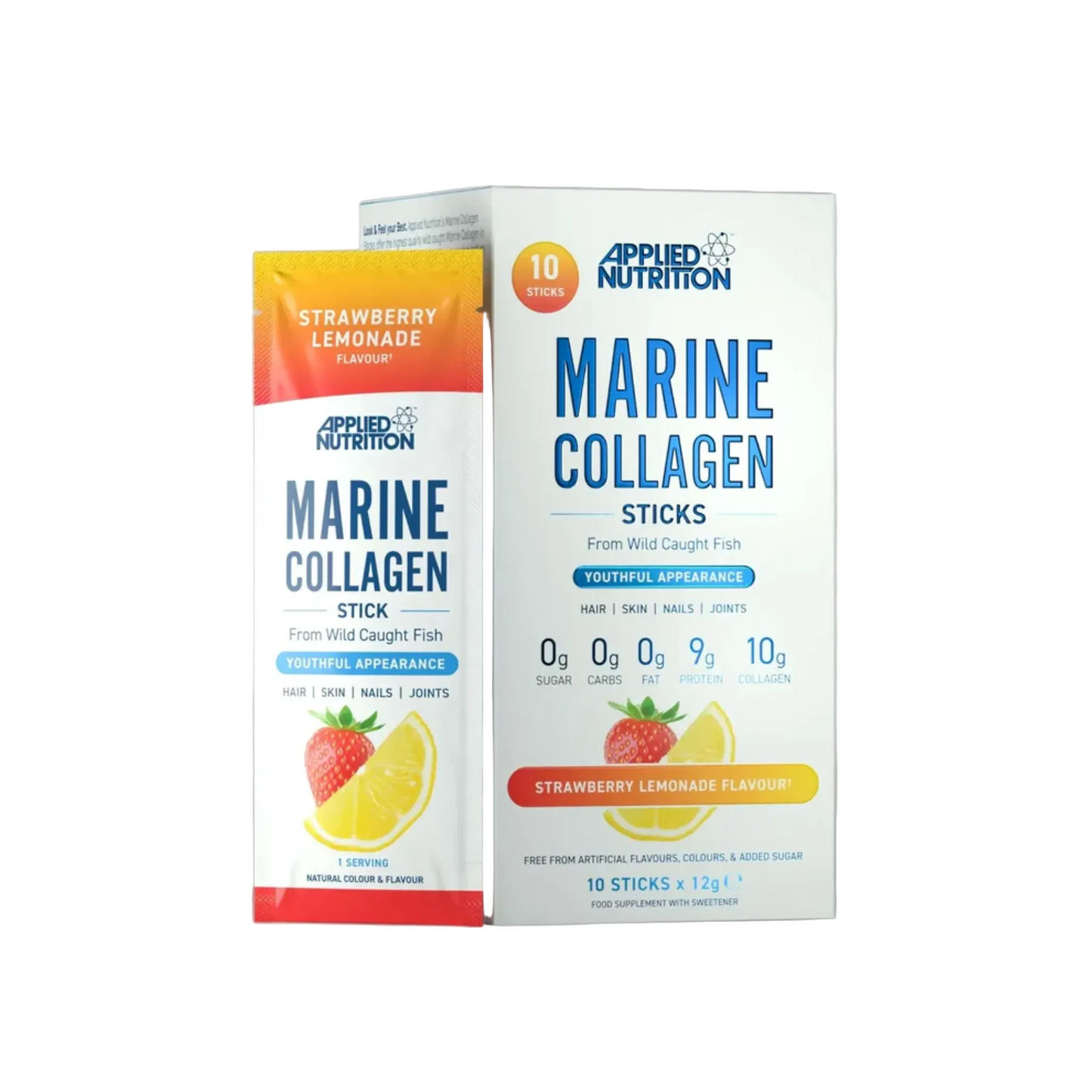 Colagen Marin, Applied Nutrition, Marine Collagen Sticks, 10x12g