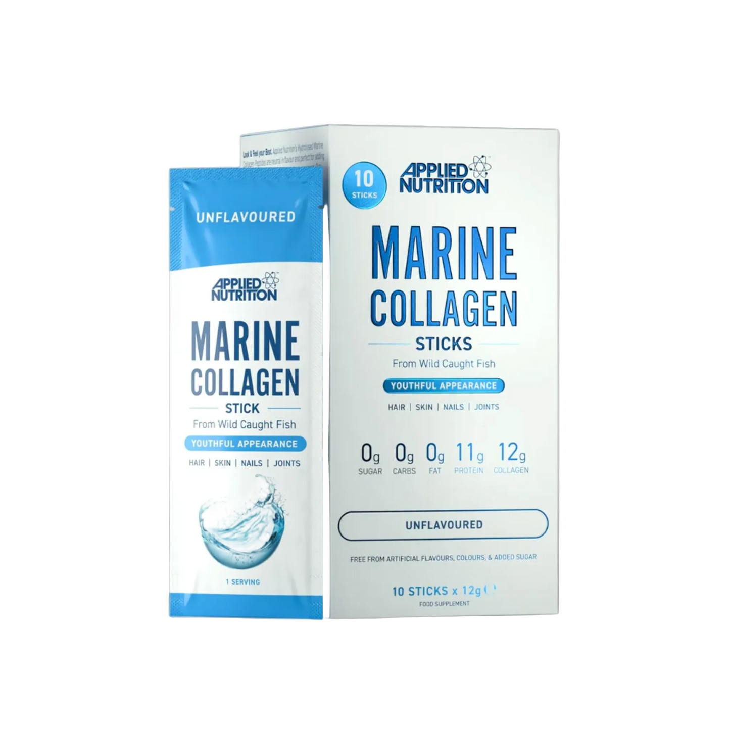 Colagen Marin, Applied Nutrition, Marine Collagen Sticks, 10x12g