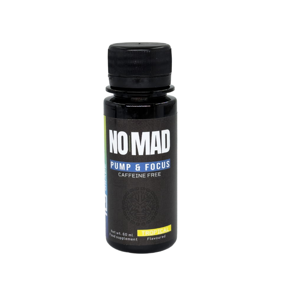 Pre-Workout Fara Cafeina Shot, Pharma Grade, NOMAD Pump & Focus Shot, 60ml
