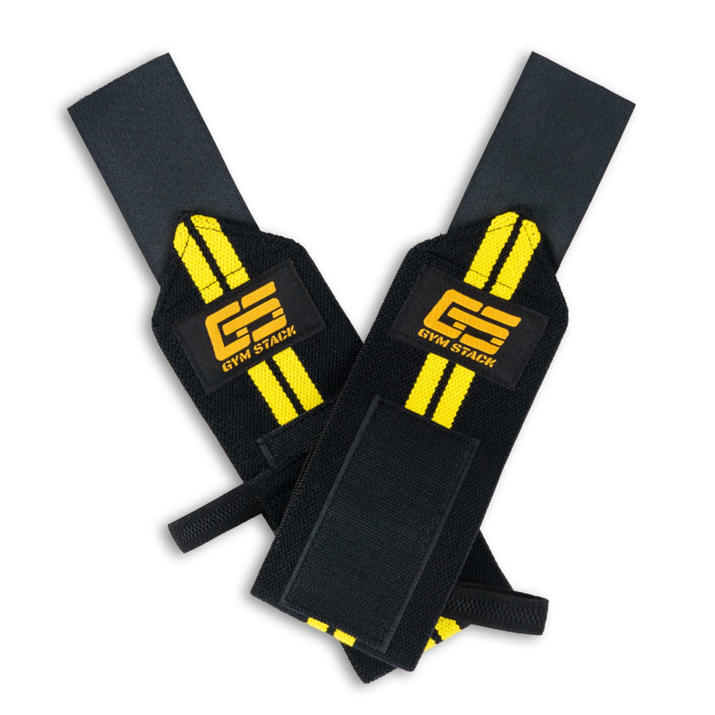 Suport pentru Incheieturi, Gym Stack, Wrist Wraps, Negru / Galben