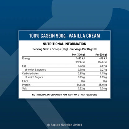 Cazeina, Applied Nutrition, 100% Casein Protein, 900g