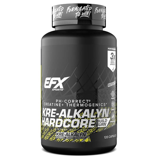 Creatina Kre-Alkalyn, EFX Sports, Kre-Alkalyn Hardcore, 120 Capsule