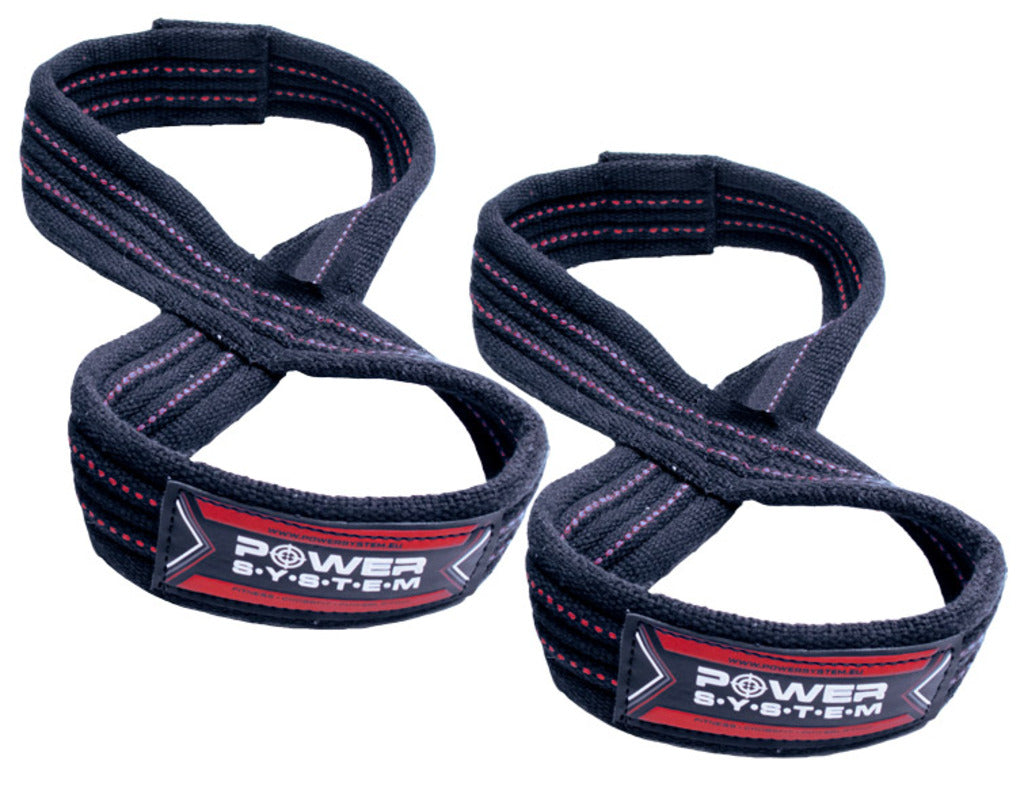 Chingi, Power System, Lifting Straps Figure 8, Black / Red