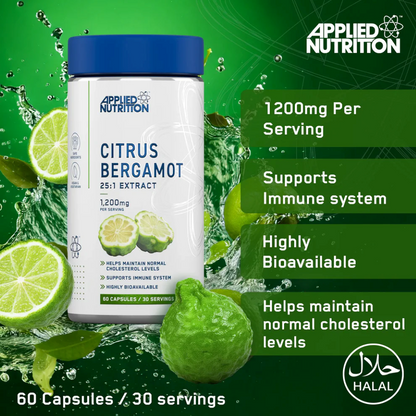 Extract de Bergamota, Applied Nutrition, Citrus Bergamot, 60 Capsule