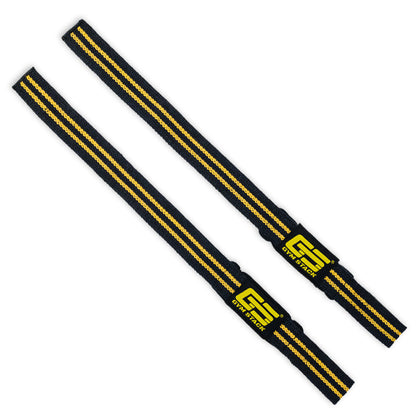 Chingi, Gym Stack, Lifting Straps, Black / Yellow