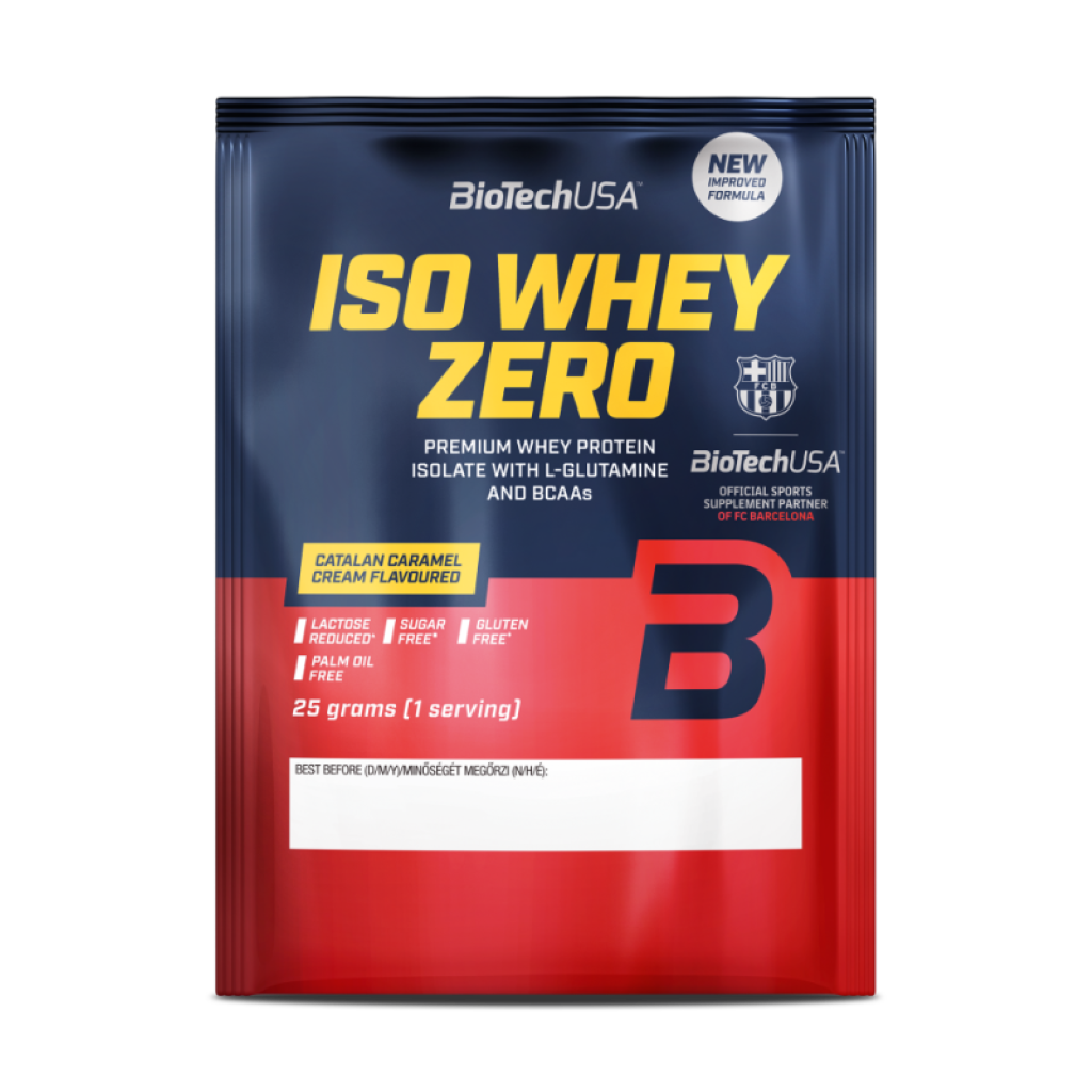 Proteina din Zer Izolat, Continut Scazut de Lactoza, BioTechUSA, Iso Whey Zero, Lactose Reduced, 25g
