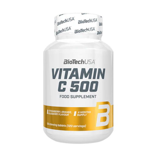 Vitamina C Tablete Masticabile, BioTechUSA, Vitamin C 500, 120 Chewing Tablets
