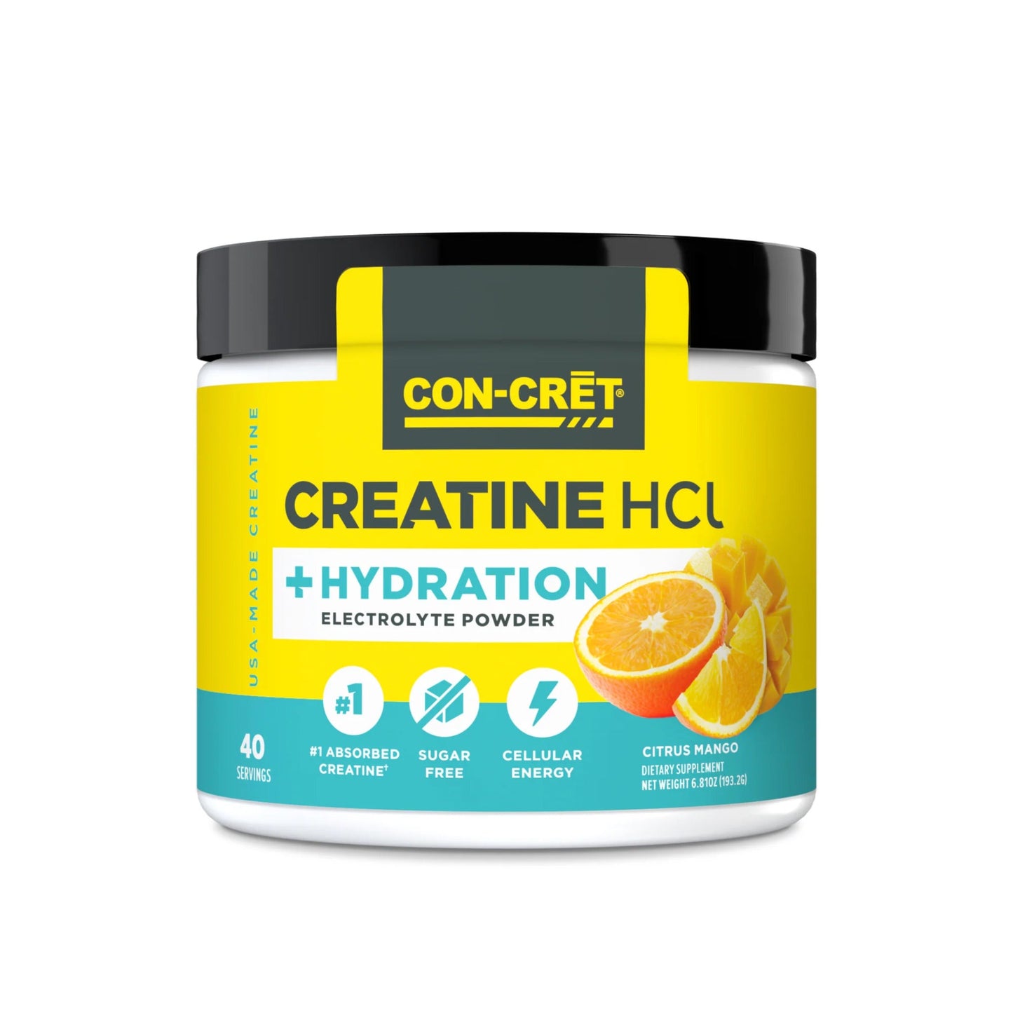 Creatina Hidroclorida + Electroliti, CON-CRET + Hydration, 40 Serviri
