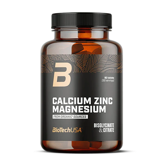 Complex Minerale, BioTechUSA, Calcium Zinc Magnesium, Organic Sources, 90 Tablete