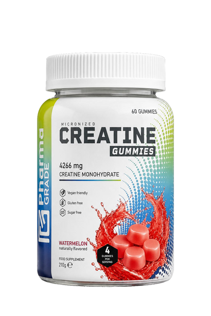 Creatină Gummies, Pharma Grade®, Creatine Gummies, Watermelon, 60 Jeleuri