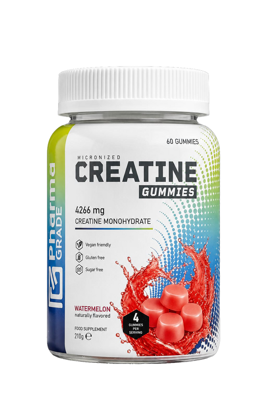 Creatină Gummies, Pharma Grade®, Creatine Gummies, Watermelon, 60 Jeleuri