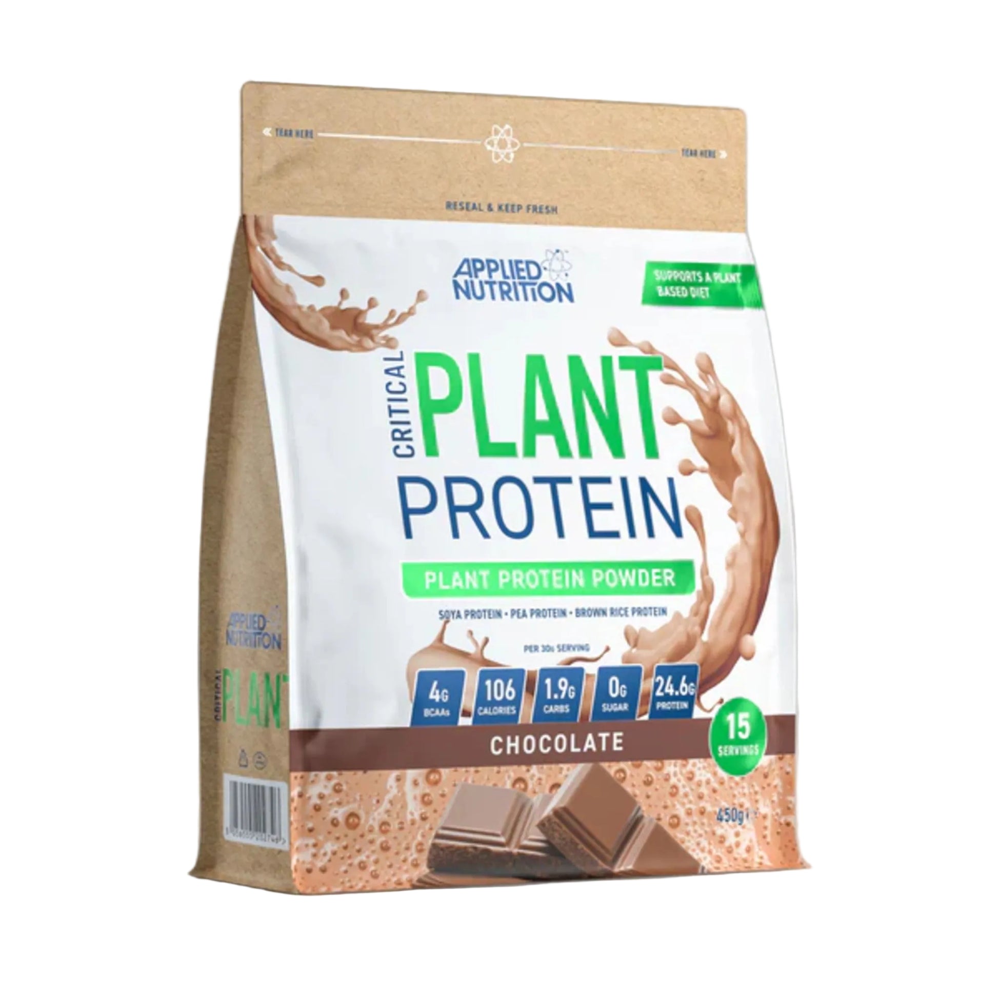 Proteina din mazare - Proteina Vegana, Applied Nutrition, Critical Plant Protein, 450g - gym-stack.ro