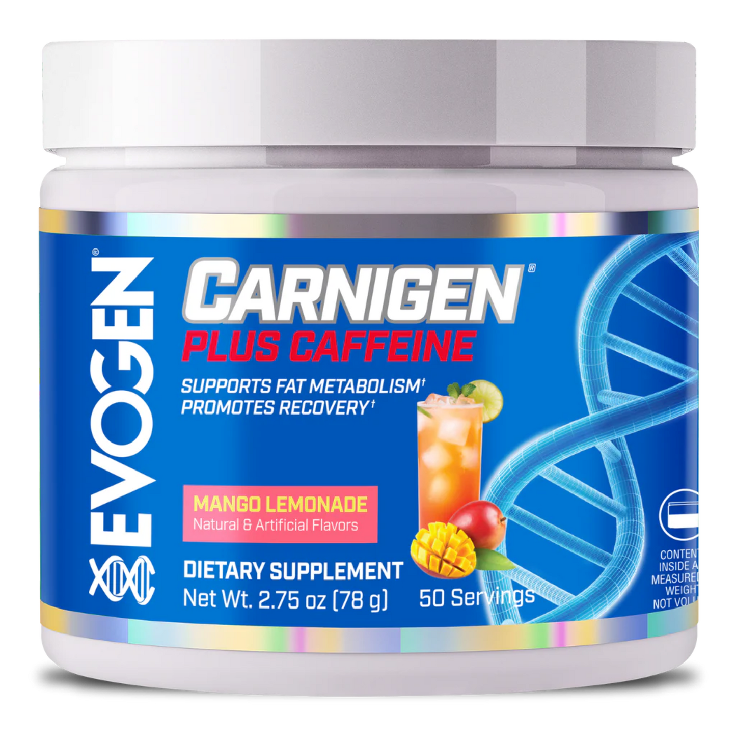 Carnitina plus Cafeina, Evogen, Carnigen Plus Caffeine, 50 Serviri