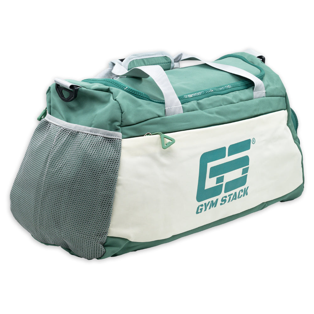 Geanta Fitness, Gym Stack, Sport Bag, Green / White