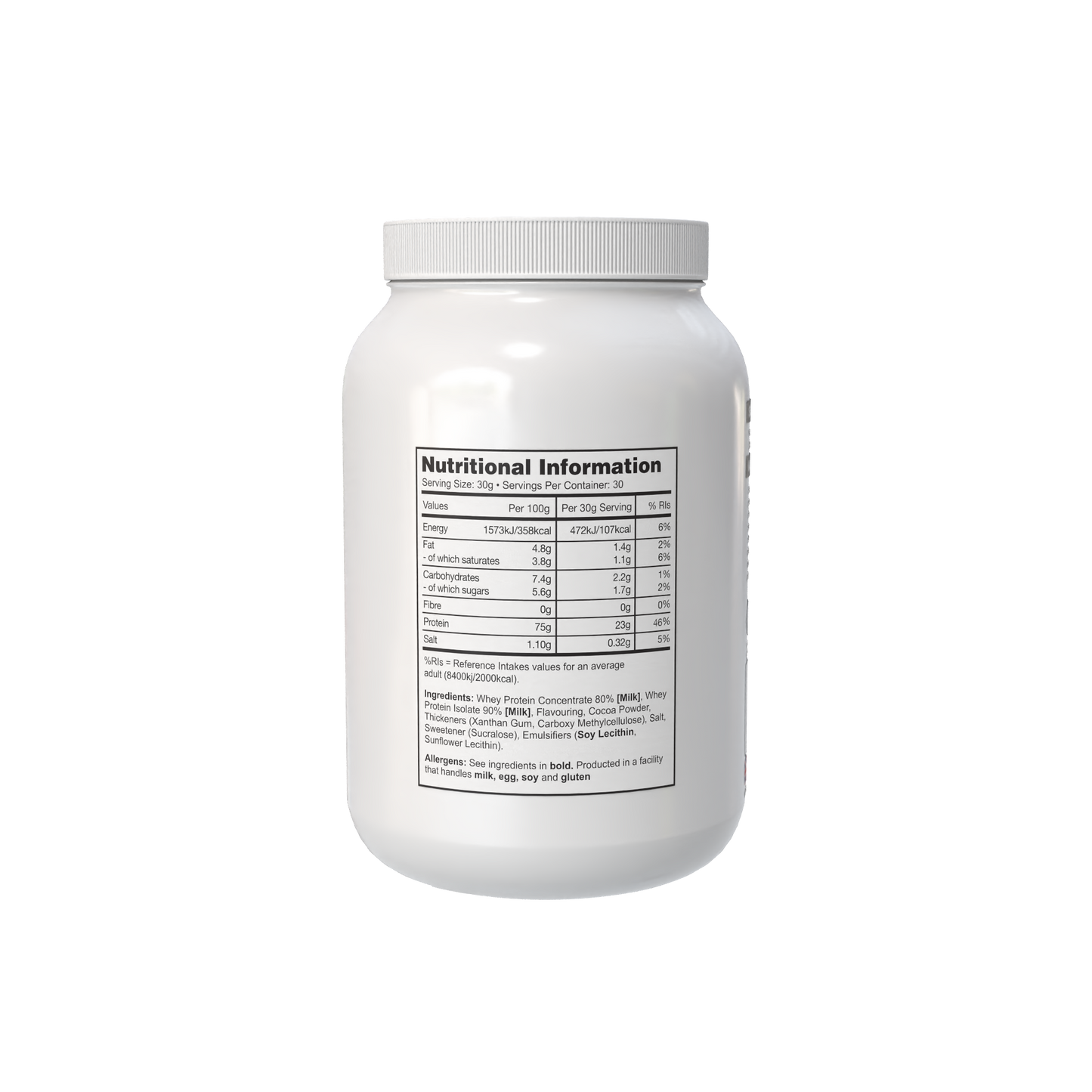 Informatii nutritionale ISO Grade Peanut Butter Cups 23g proteina 30 portii