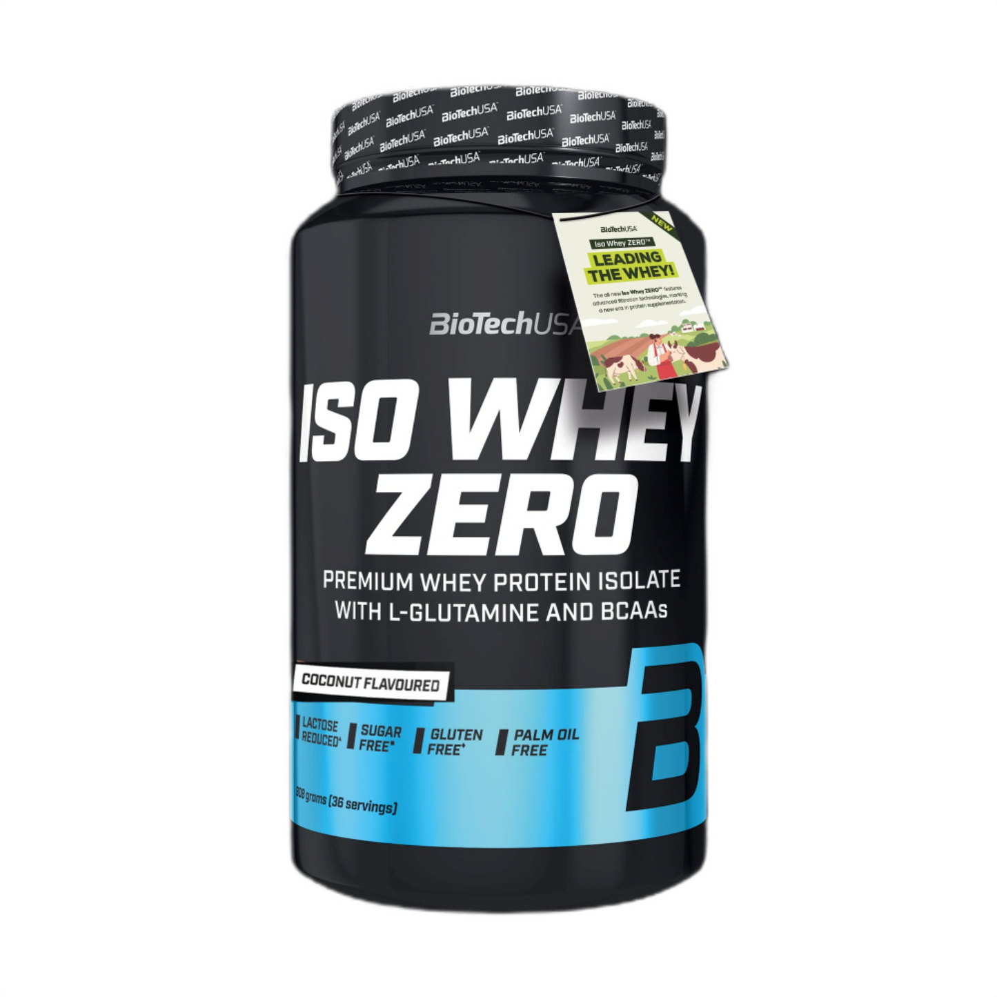 Proteina din Zer Izolata Continut Scazut de Lactoza, BioTechUSA, Iso Whey Zero Lactose Reduced, 908g