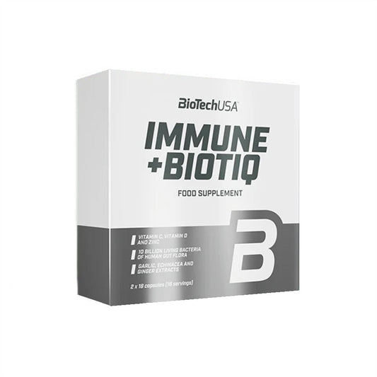 Complex Vitamine + Prebiotice, BioTechUSA, Immune + Biotiq, 2 x, 18 Capsule