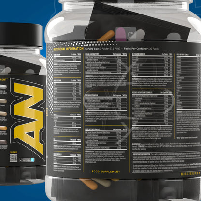 Complex Vitamine si Minerale, Applied Nutrition, Black Stak, The Ultimate Health Pack, 30 Portii