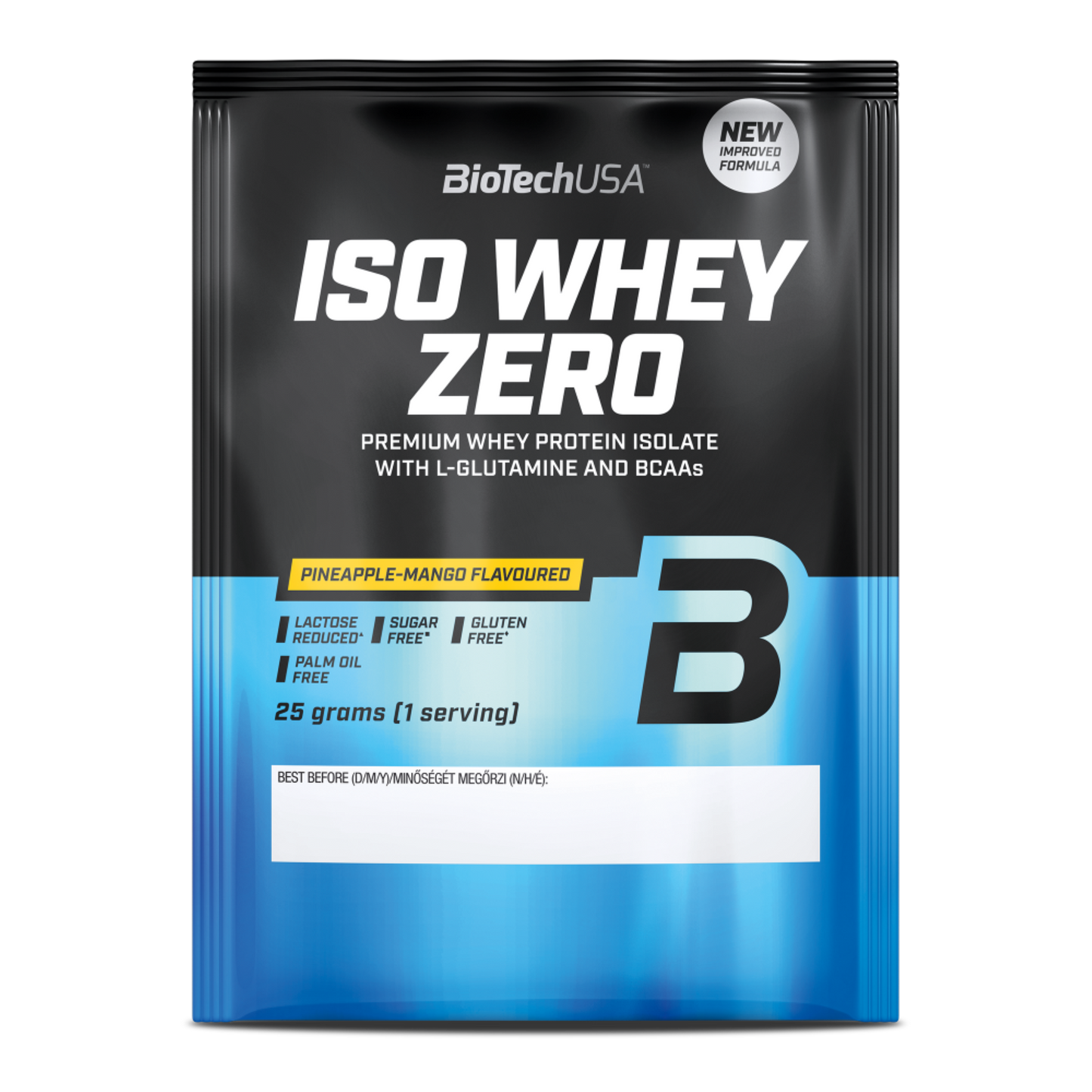 Proteina din Zer Izolat, Continut Scazut de Lactoza, BioTechUSA, Iso Whey Zero, Lactose Reduced, 25g
