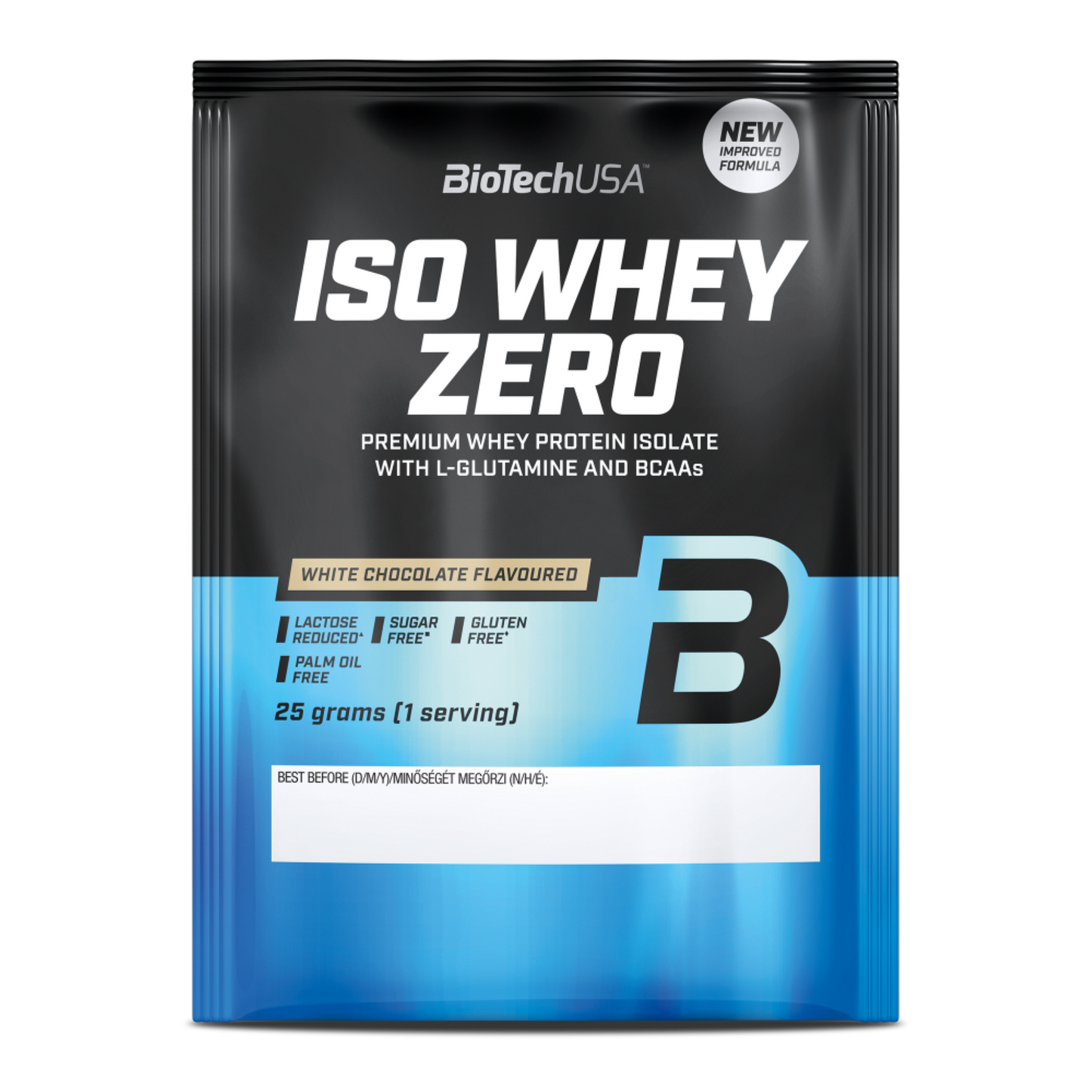 Proteina din Zer Izolat, Continut Scazut de Lactoza, BioTechUSA, Iso Whey Zero, Lactose Reduced, 25g