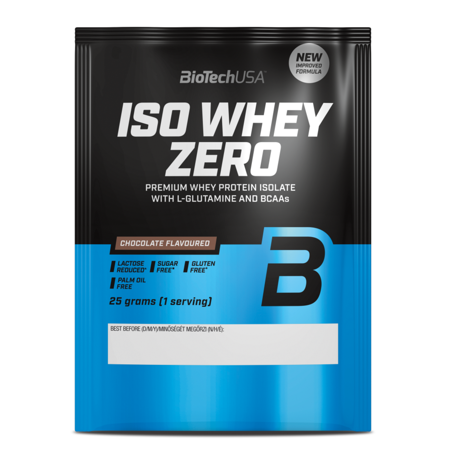 Proteina din Zer Izolat, Continut Scazut de Lactoza, BioTechUSA, Iso Whey Zero, Lactose Reduced, 25g