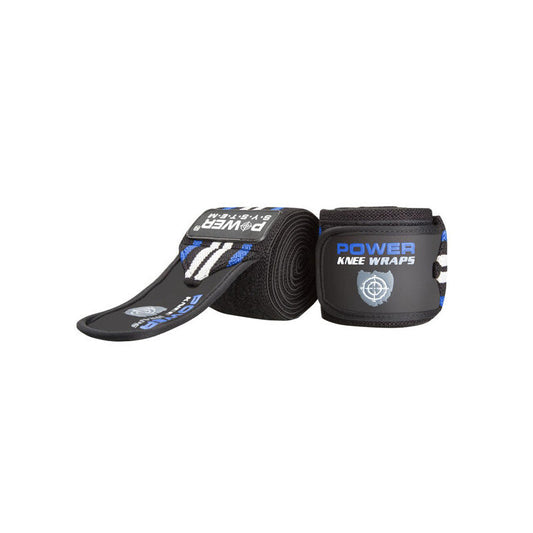 Fase pentru Genunchi, Power System, Knee Wraps, Blue