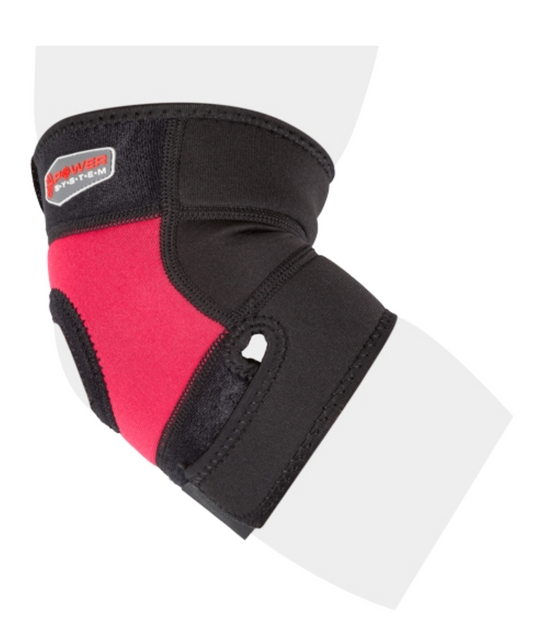 Suport din Neopren pentru Cot, Power System, Neo Elbow Support, Red / Black