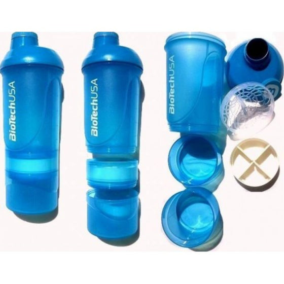 Shaker, BioTechUSA, Wave + Compartimente, 600ml