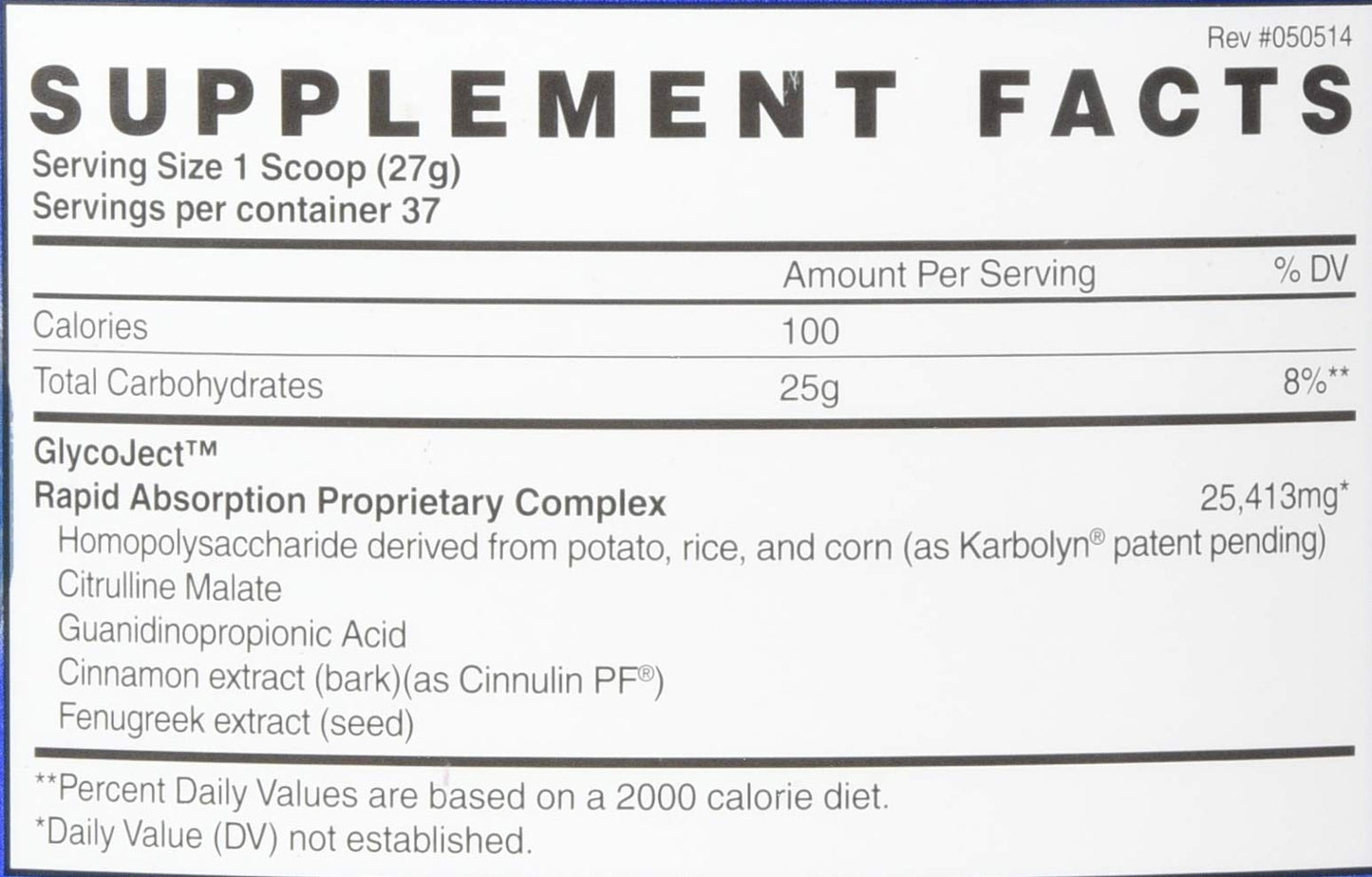 Complex de Carbohidrati, Evogen, GlycoJect, 1000g