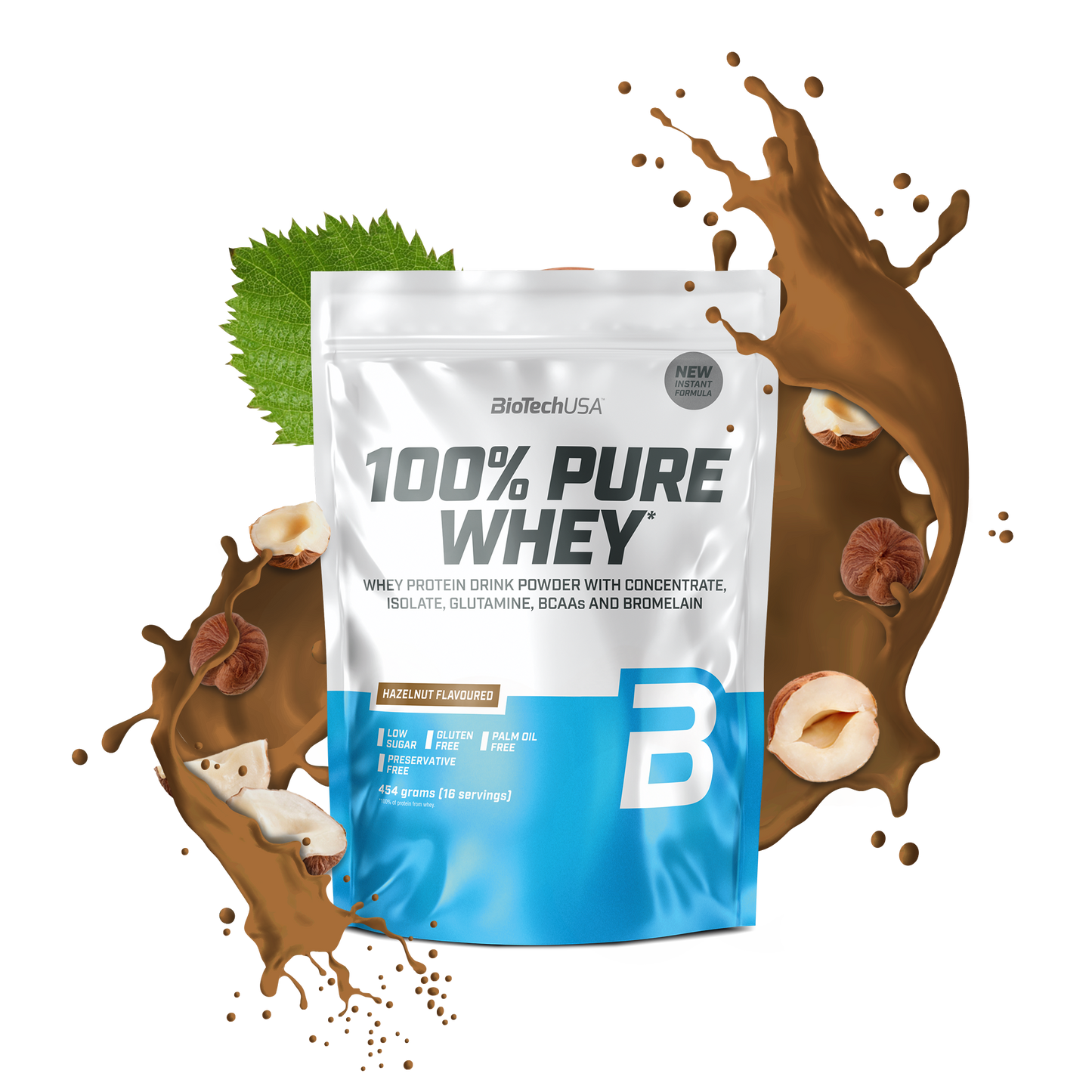 Proteina din Zer, BioTechUSA, 100% Pure Whey, 454g