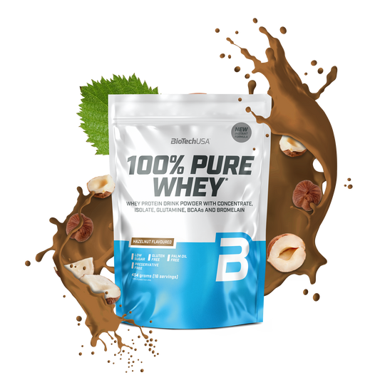 Proteina din Zer, BioTechUSA, 100% Pure Whey, 454g