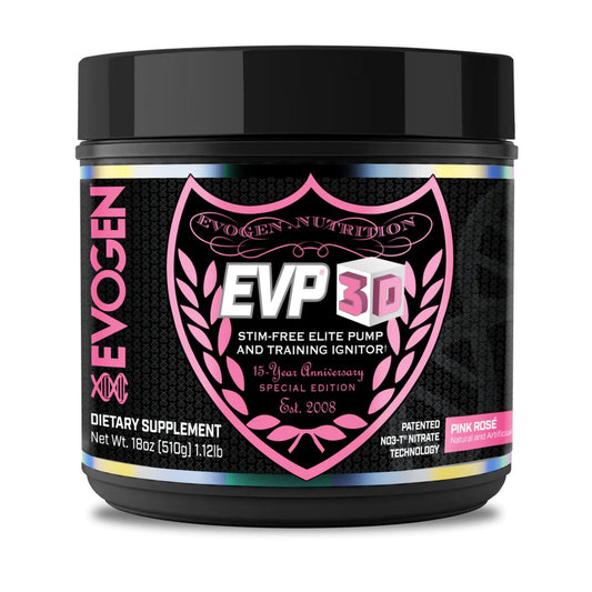 Pre-Workout fara cafeina, Evogen, EVP 3D Pink Rose, 510g