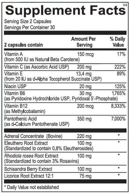 Supliment Adaptogen, Revive, AdrenalCORE, 60 Capsule